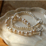 Simple Elegant Ot Pearl Silver Bracelet - floysun