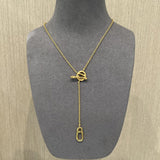 Simple Geometric Long Chain Necklace - floysun