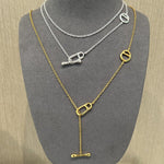 Simple Geometric Long Chain Necklace - floysun