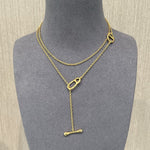 Simple Geometric Long Chain Necklace - floysun