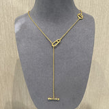 Simple Geometric Long Chain Necklace - floysun