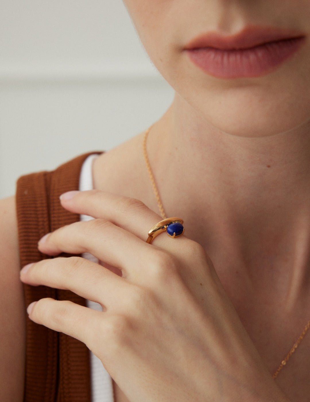 Simple Lapis Lazuli Ring - floysun