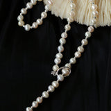 Simple Mini Pearl Silver Bead Necklace - floysun