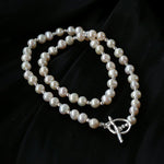 Simple Mini Pearl Silver Bead Necklace - floysun