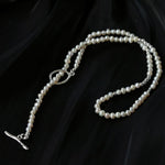 Simple Mini Pearl Silver Bead Necklace - floysun