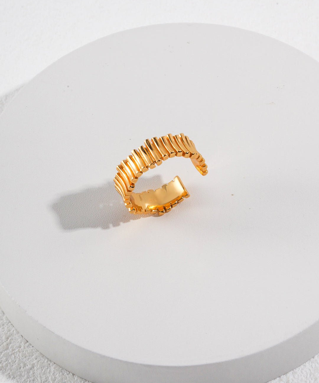 Simple Modern Stripe Sterling Silver Ring - floysun