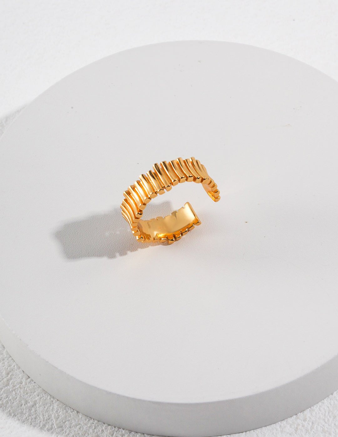 Simple Modern Stripe Sterling Silver Ring - floysun