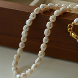 Simple Natural Pearl Necklace - floysun