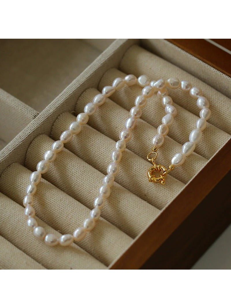 Simple Natural Pearl Necklace - floysun