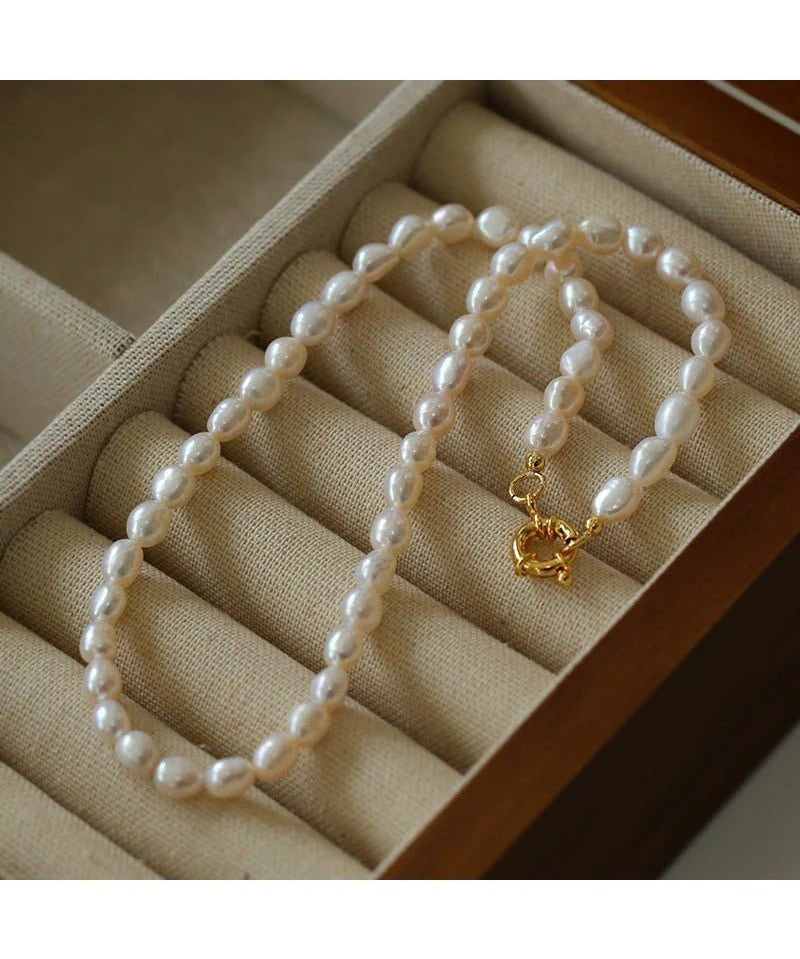 Simple Natural Pearl Necklace - floysun