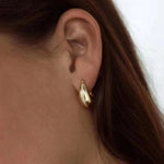 Simple Retro U - shaped Gold and Silver Diamond Earrings - floysun