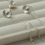 Simple Spiral Pearl Pendant Chain Necklace - floysun