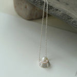 Simple Spiral Pearl Pendant Chain Necklace - floysun