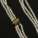 Simple Three-Layer Freshwater Pearl Necklace - floysun