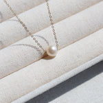 Single Round Pearl Pendant Necklace - floysun