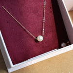 Single Round Pearl Pendant Necklace - floysun