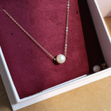 Single Round Pearl Pendant Necklace - floysun