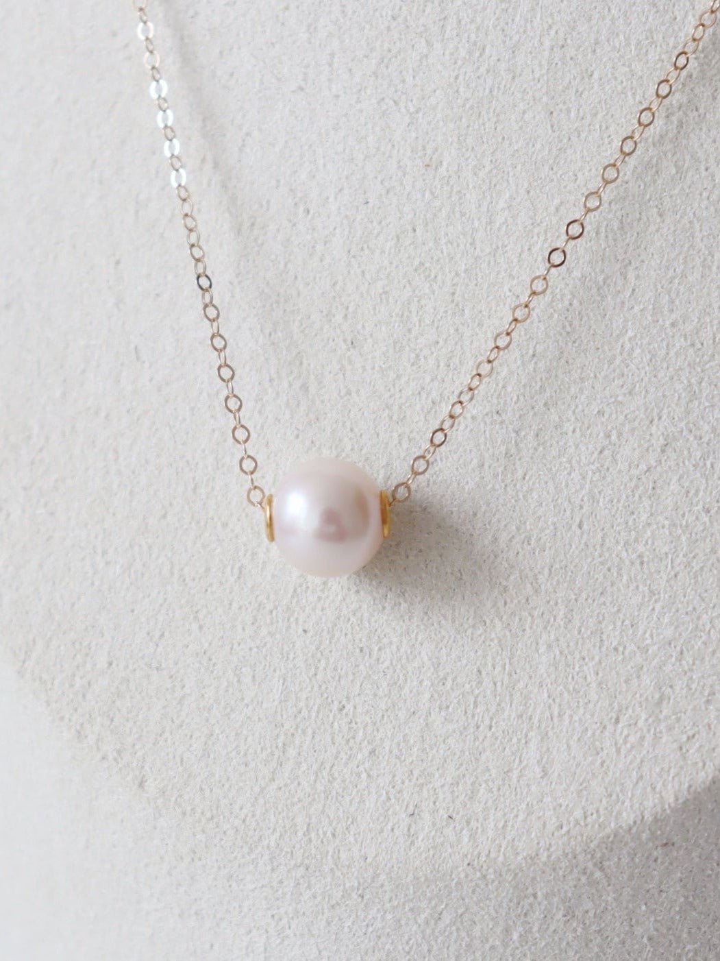 Single Round Pearl Pendant Necklace - floysun