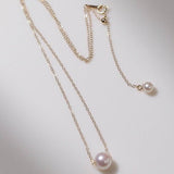 Single Round Pearl Pendant Necklace - floysun