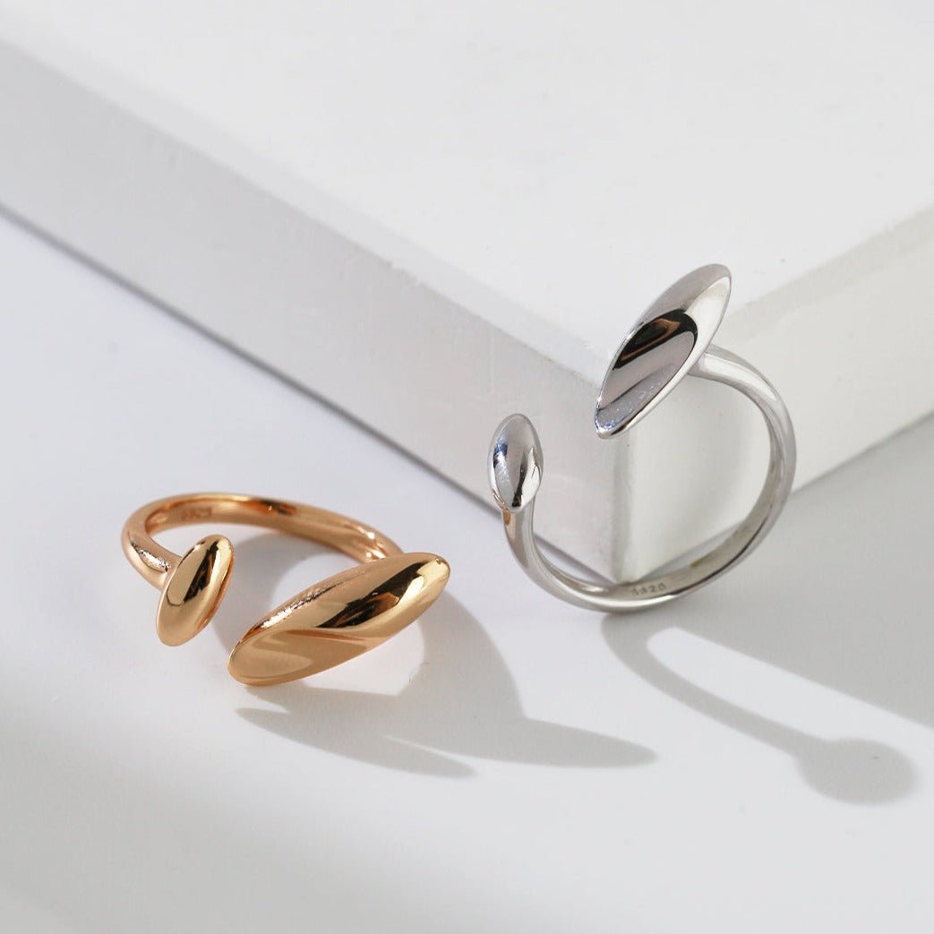 Sleek Faceted Minimalist Open Ring - floysun