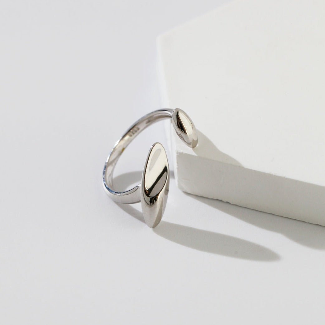 Sleek Faceted Minimalist Open Ring - floysun