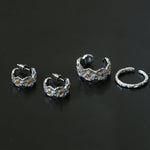 Small Daisy Adjustable Ring Sets - floysun