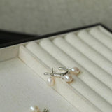 Small Grape Natural Pearl Drop Earrings - floysun