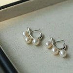 Small Grape Natural Pearl Drop Earrings - floysun