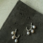 Small Grape Natural Pearl Drop Earrings - floysun