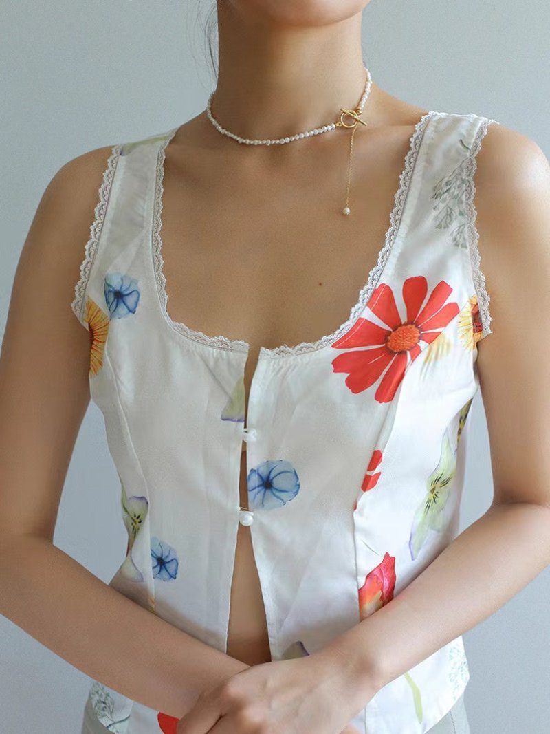 Small Steamed Bun Pearl OT Buckle Necklace - floysun