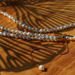 Small Steamed Bun Pearl OT Buckle Necklace - floysun