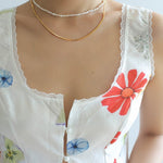 Small Steamed Bun Pearl OT Buckle Necklace - floysun