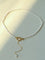 Small Steamed Bun Pearl OT Buckle Necklace - floysun