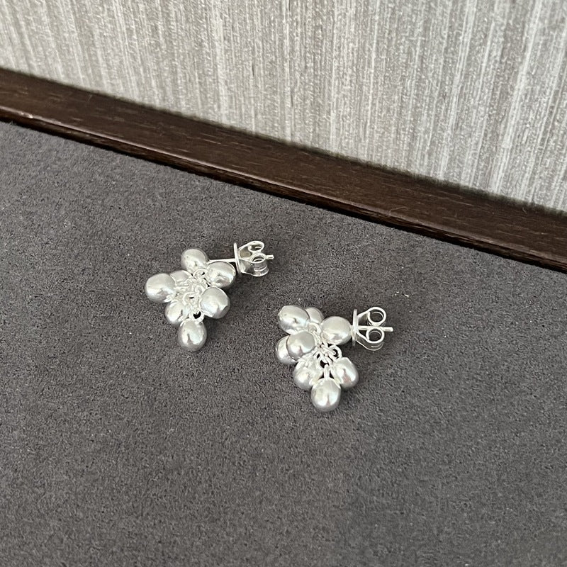 Solid 925 Sterling Silver Grape Earrings - floysun