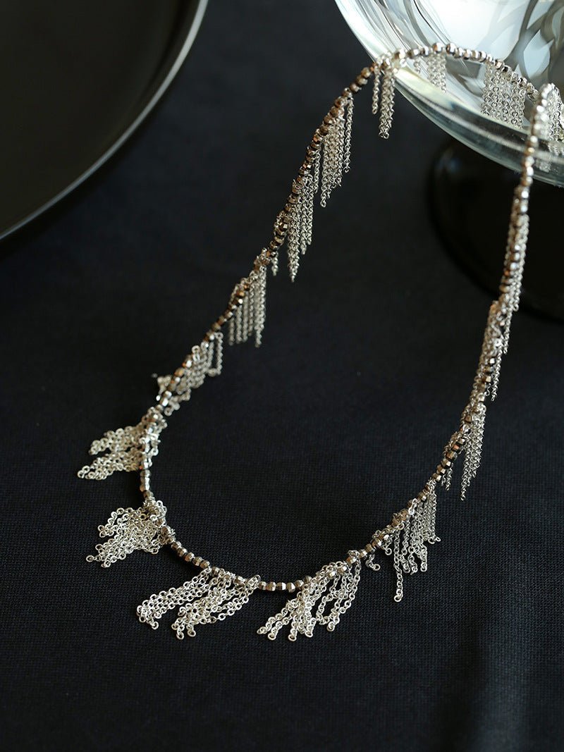 Sparkling Disco Tassel Necklace - floysun