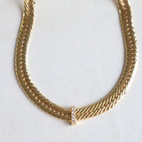 Sparkling Zircon V - shaped Wide Snake Chain - floysun