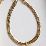 Sparkling Zircon V - shaped Wide Snake Chain - floysun