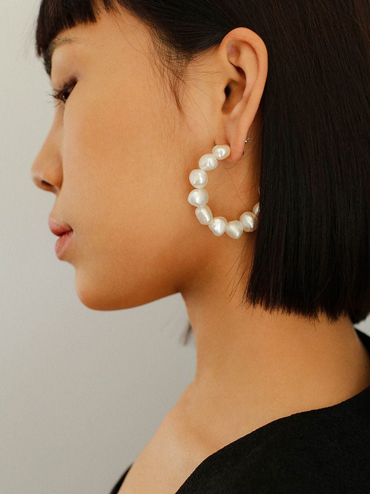 Special Shaped Baroque Pearl Earrings - floysun