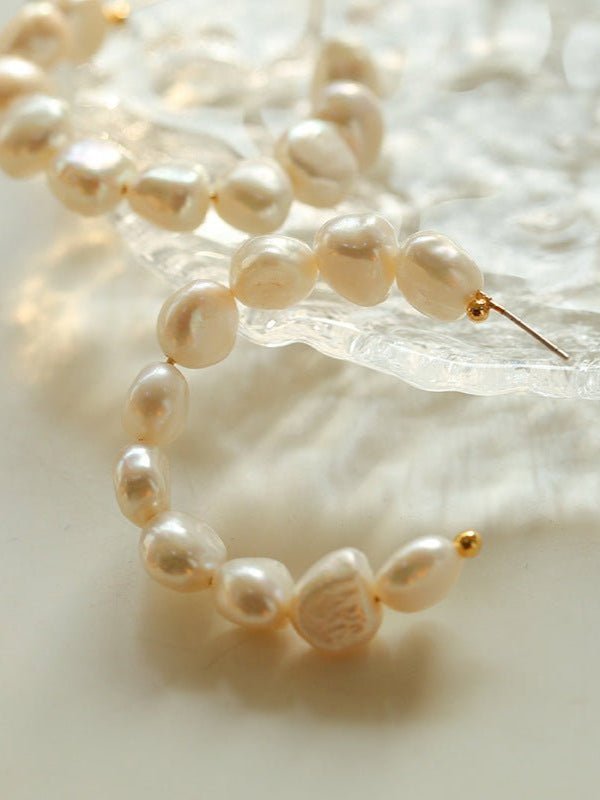 Special Shaped Baroque Pearl Earrings - floysun