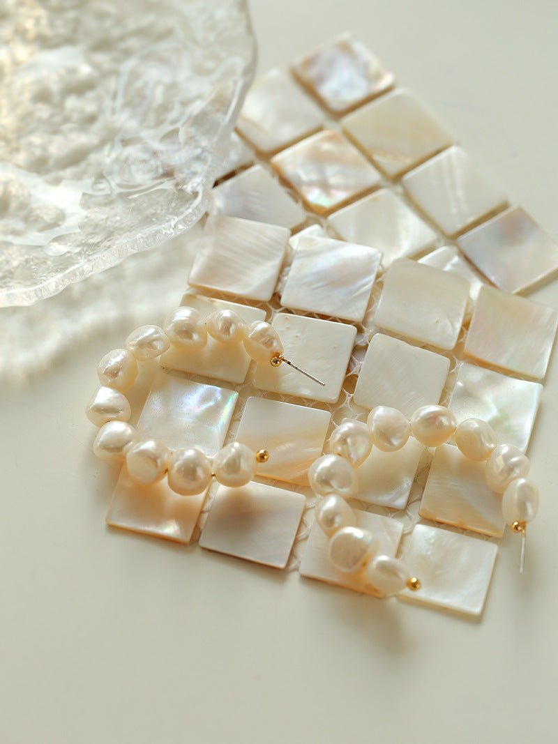 Special Shaped Baroque Pearl Earrings - floysun