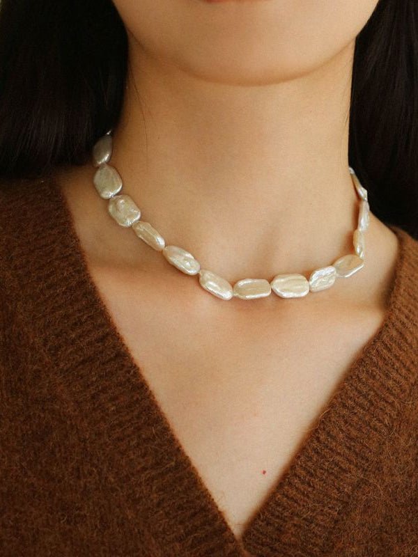 Special Shaped Baroque Pearls Collarbone Necklace - floysun