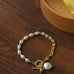 Spliced Chain Pearl Y Gold Bracelets - floysun