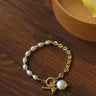 Spliced Chain Pearl Y Gold Bracelets - floysun