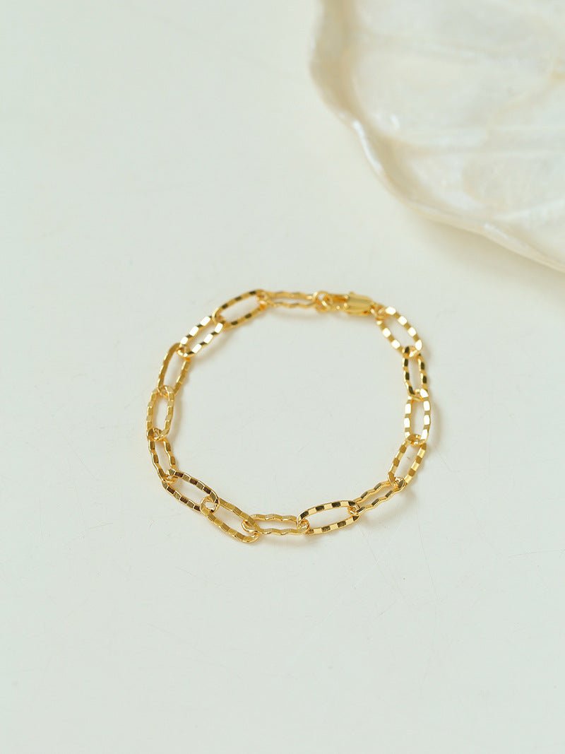 Square Cut Chain Bracelet Gold Silver - floysun