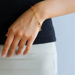 Square Cut Chain Bracelet Gold Silver - floysun