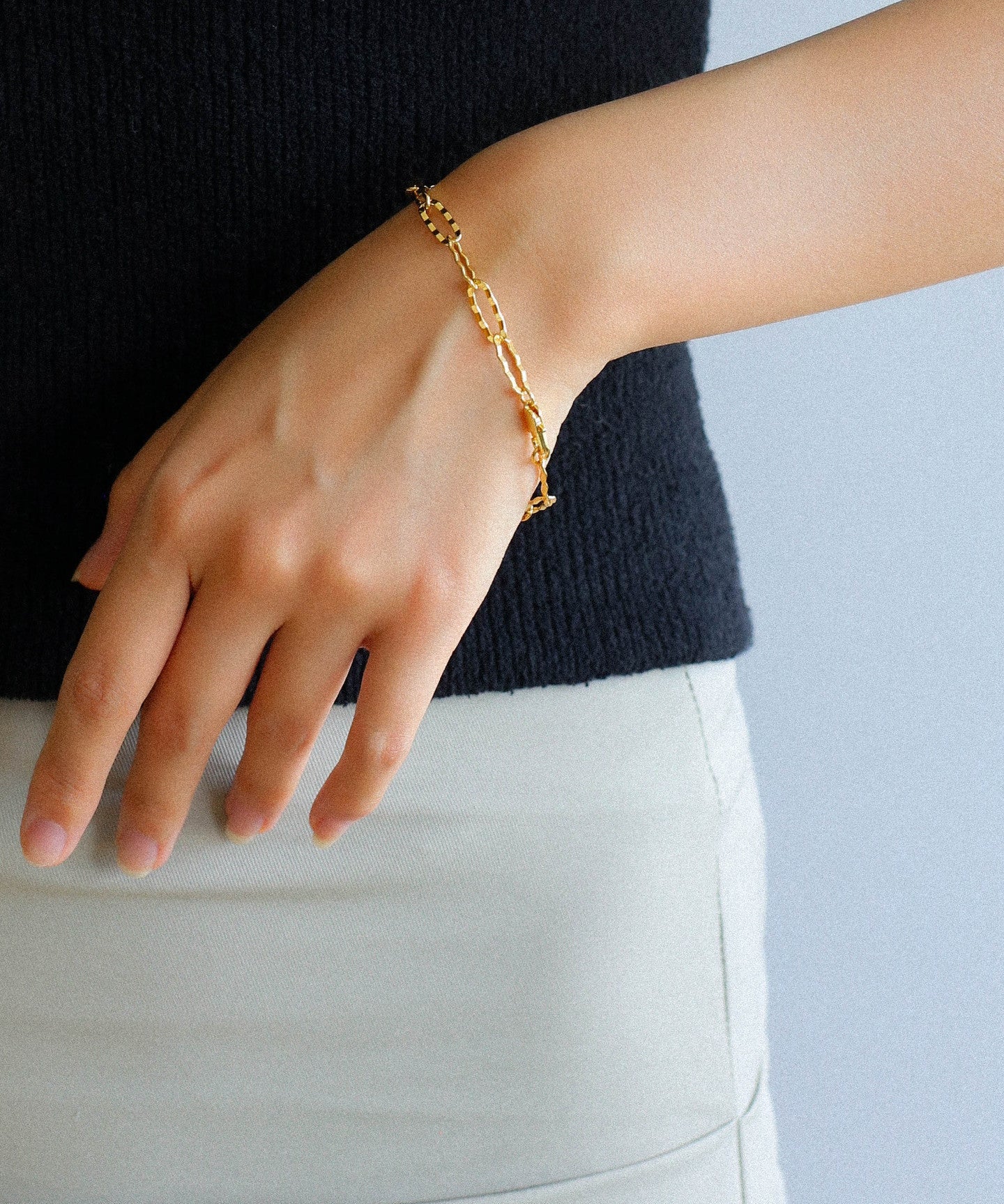 Square Cut Chain Bracelet Gold Silver - floysun