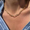 Square Cut Chain Choker Necklace Gold Silver - floysun