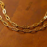 Square Cut Chain Choker Necklace Gold Silver - floysun