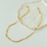 Square Cut Chain Choker Necklace Gold Silver - floysun