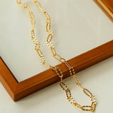 Square Cut Chain Choker Necklace Gold Silver - floysun